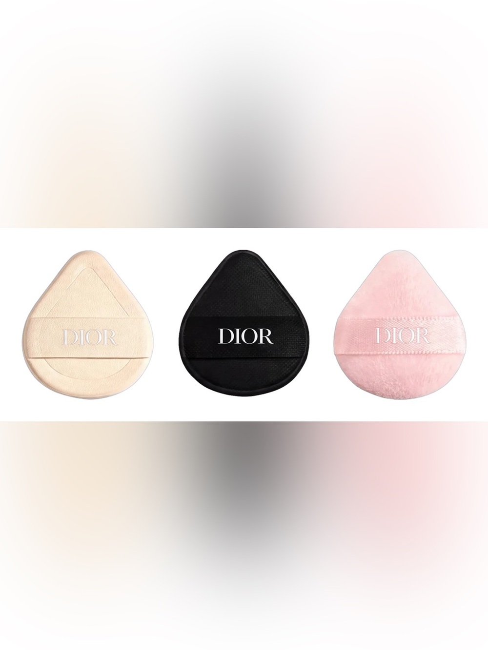 Set of 3 Dior Powder Puffs - For Loose Powder & Foundation